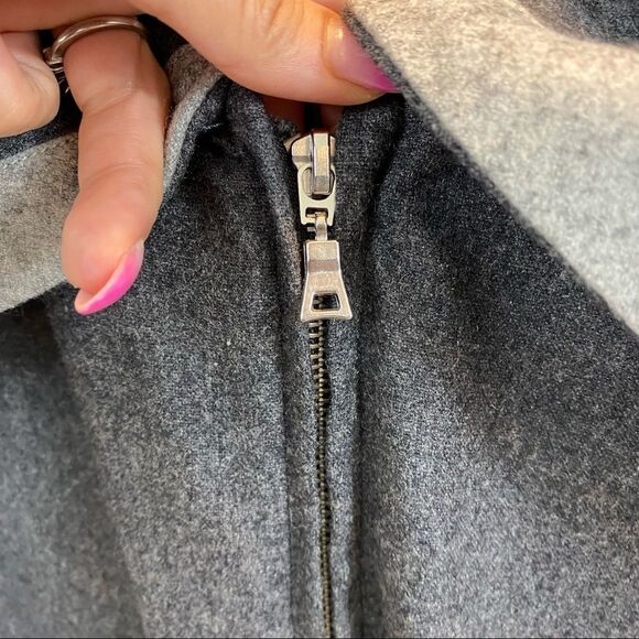 Firmiana Brand Wool‎ Blend Mutlitone Grey Color Block Vest Zipper Size Large - Picture 8 of 10